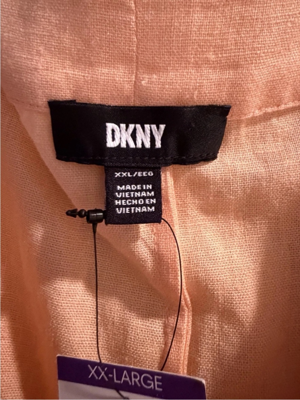 DKNYC Sleeveless Peach Maxi linen Dress xxl - Picture 3 of 6